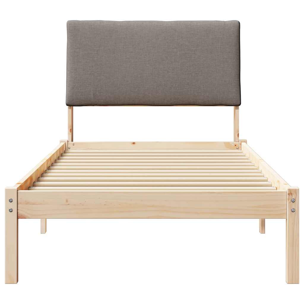 Sengestel Brun og taupe 100 x 200 cm Massivt fyrretræ