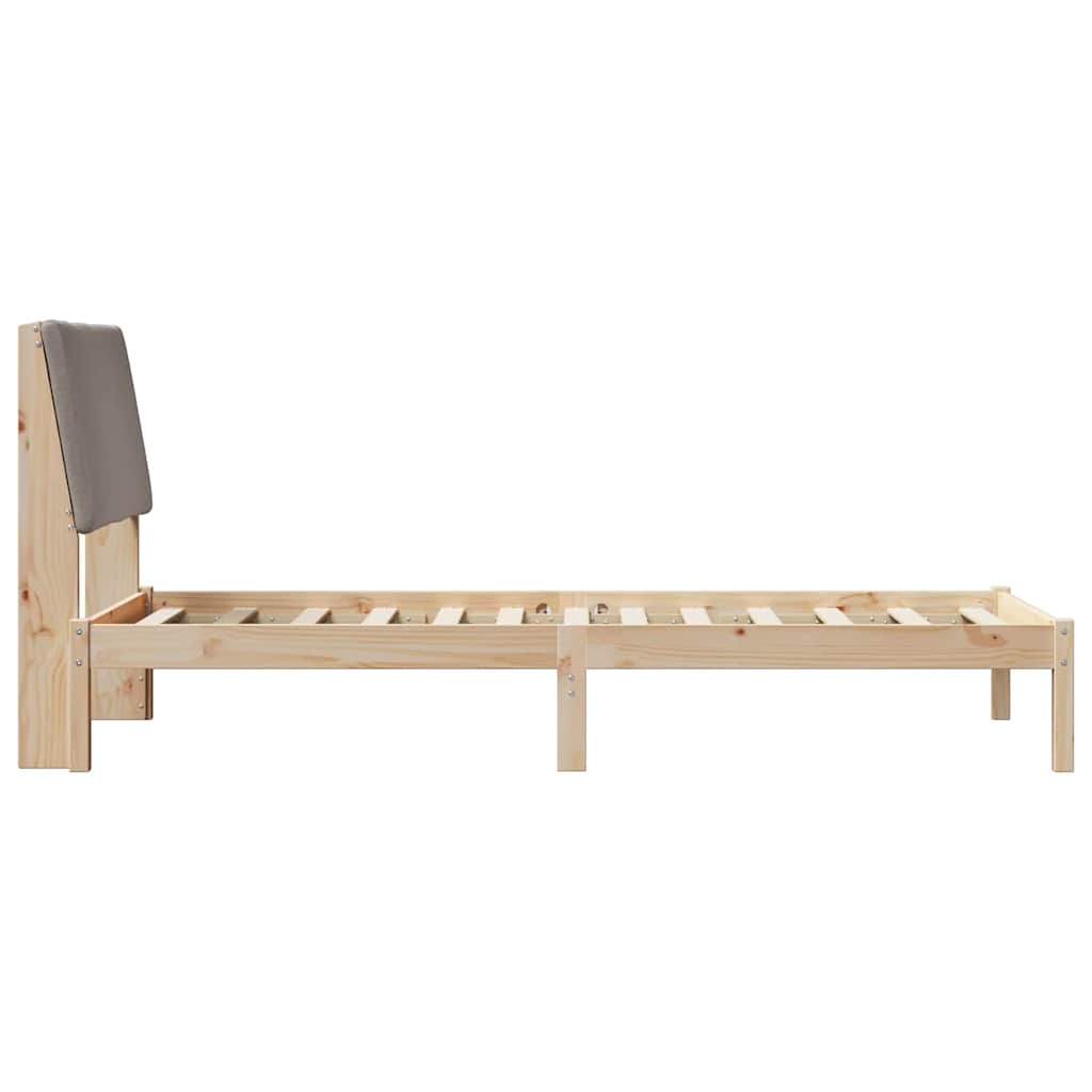 Sengestel Brun og taupe 100 x 200 cm Massivt fyrretræ
