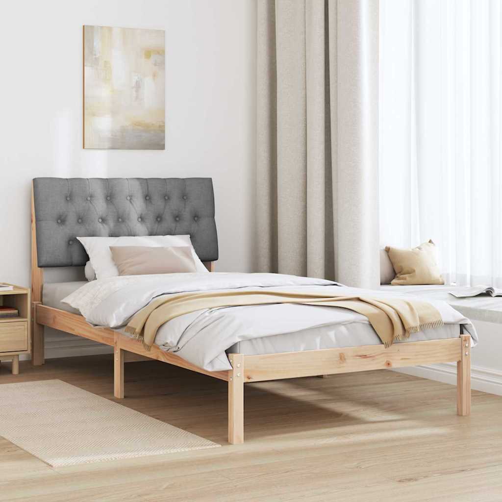 Sengestel med Polstret Hovedgavl Brun 100 x 200 cm