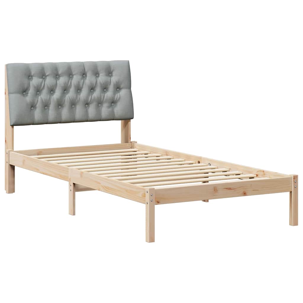 Sengestel med Polstret Hovedgavl Brun 100 x 200 cm