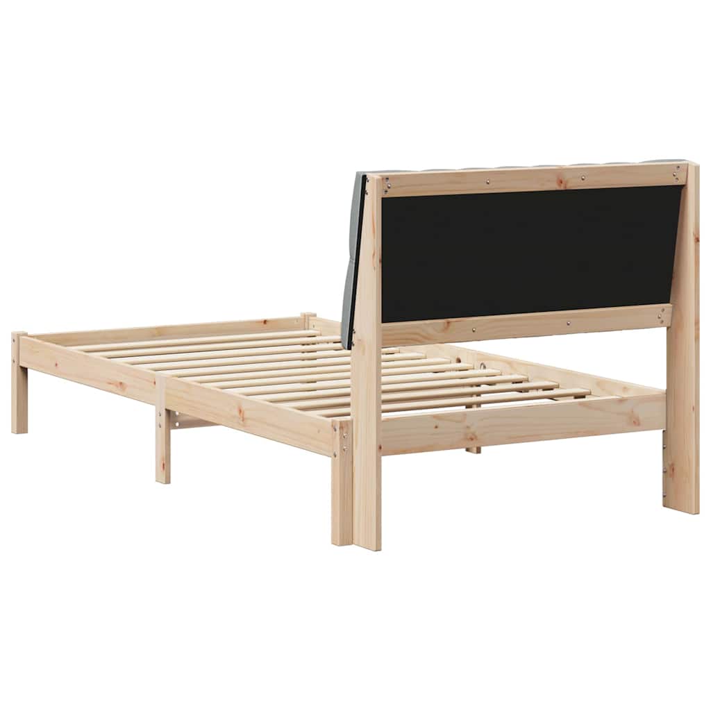 Sengestel med Polstret Hovedgavl Brun 100 x 200 cm