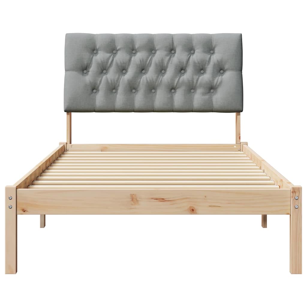 Sengestel med Polstret Hovedgavl Brun 100 x 200 cm