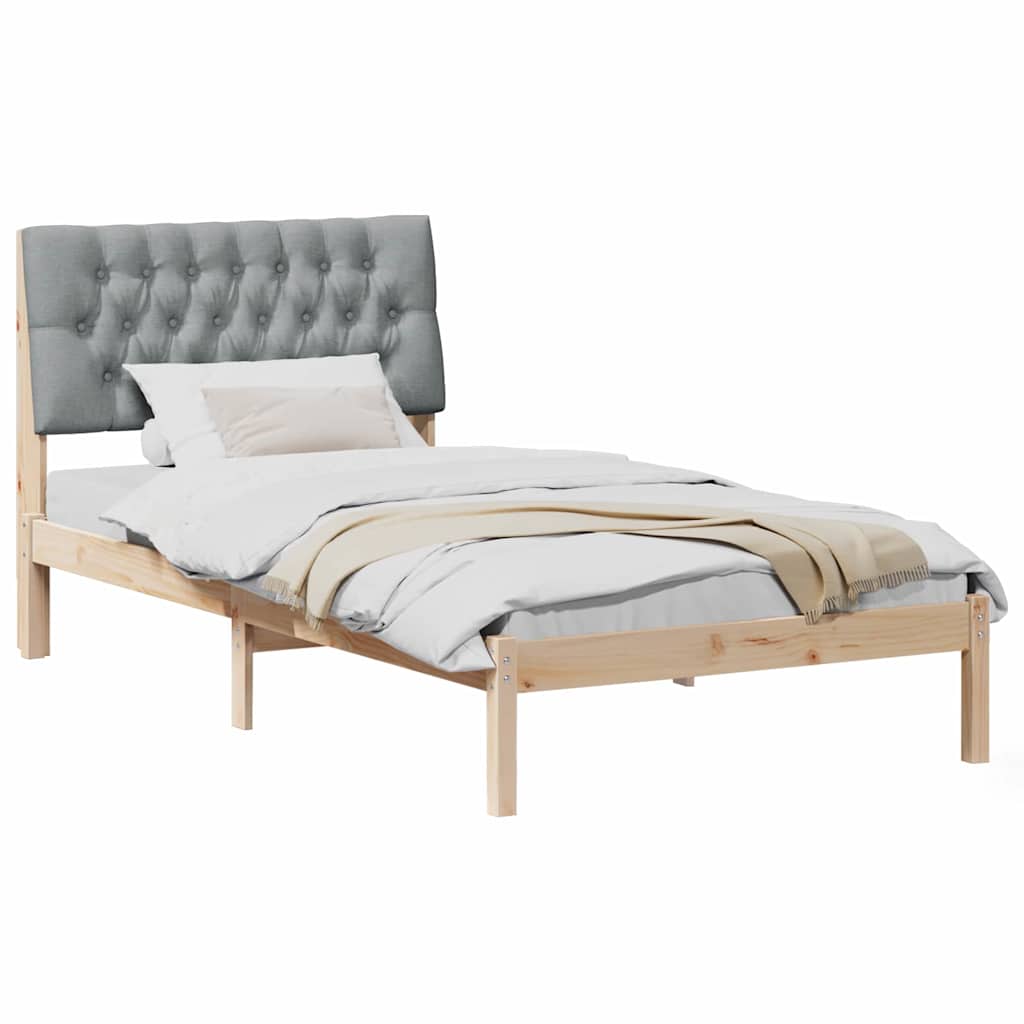 Sengestel med Polstret Hovedgavl Brun 100 x 200 cm