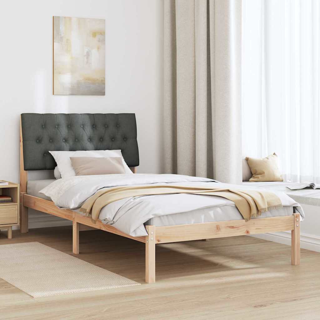 Sengestel med Polstret Hovedgavl Brun 100 x 200 cm
