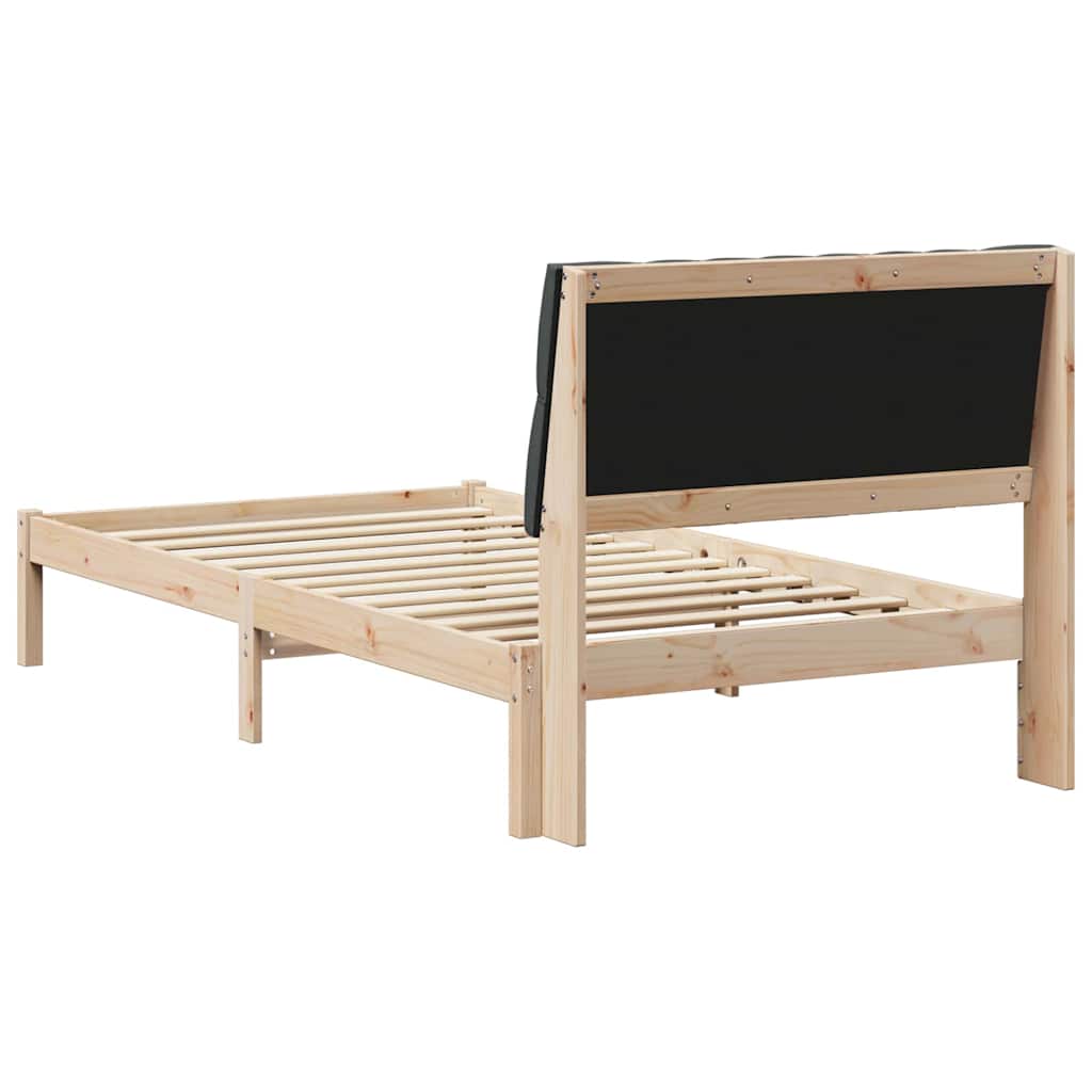 Sengestel med Polstret Hovedgavl Brun 100 x 200 cm