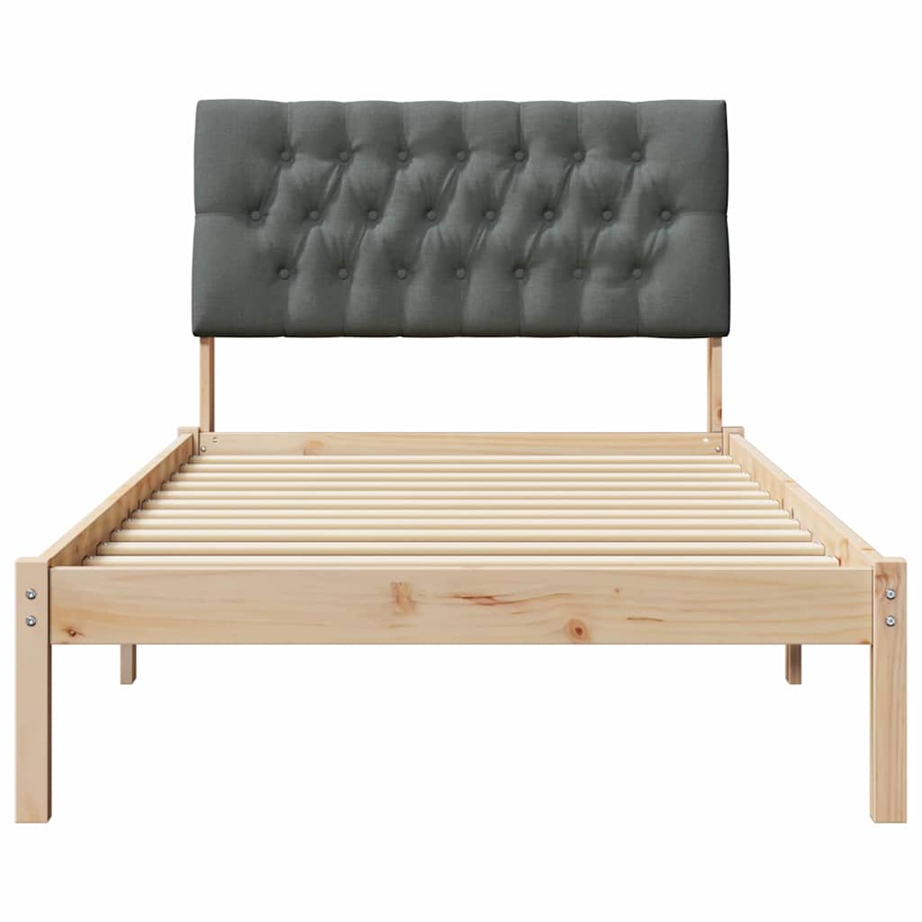 Sengestel med Polstret Hovedgavl Brun 100 x 200 cm