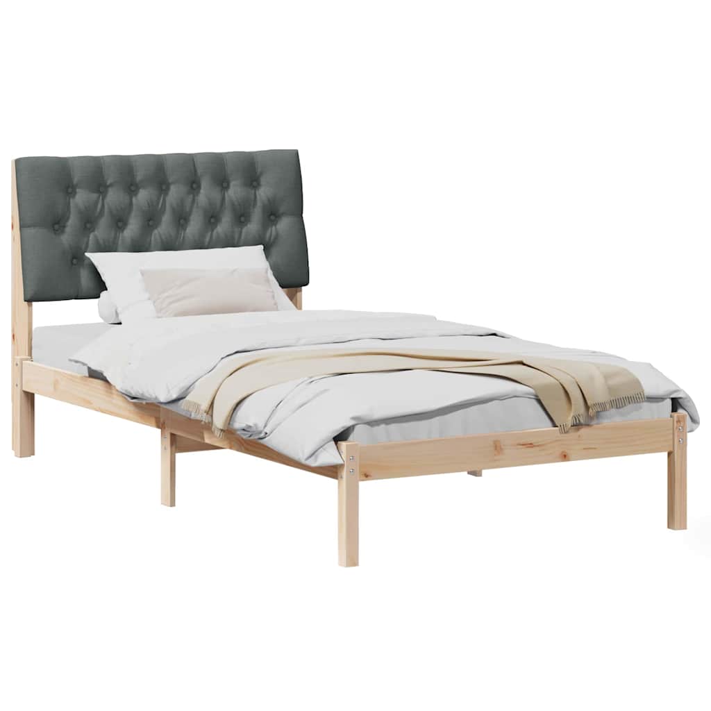 Sengestel med Polstret Hovedgavl Brun 100 x 200 cm