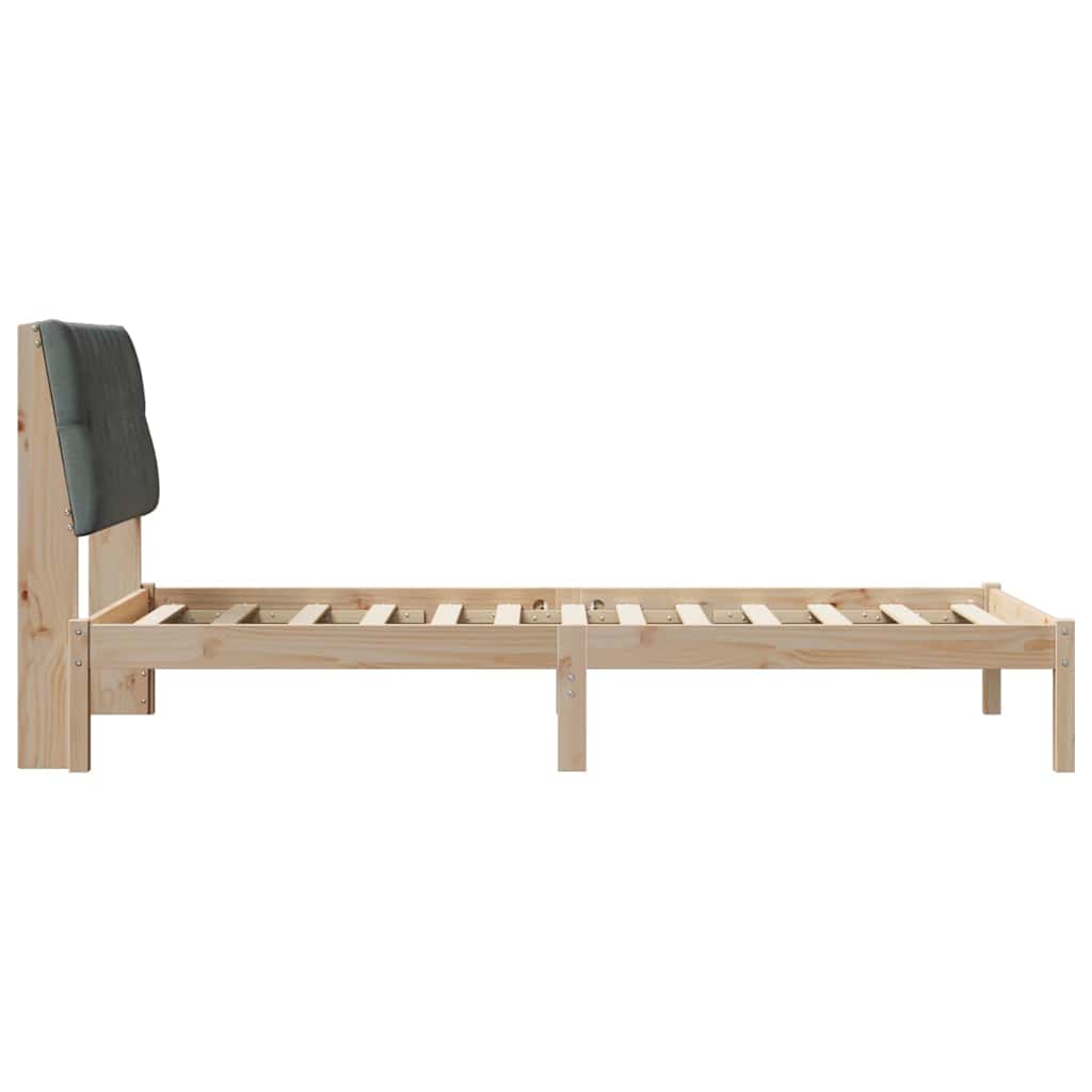 Sengestel med Polstret Hovedgavl Brun 100 x 200 cm