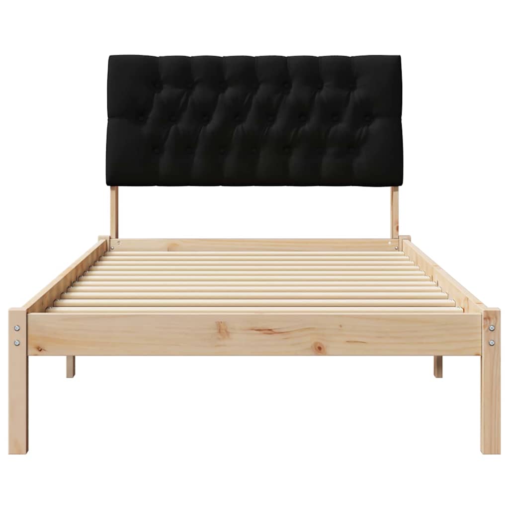 Sengestel med Polstret Hovedgavl Brun 100 x 200 cm