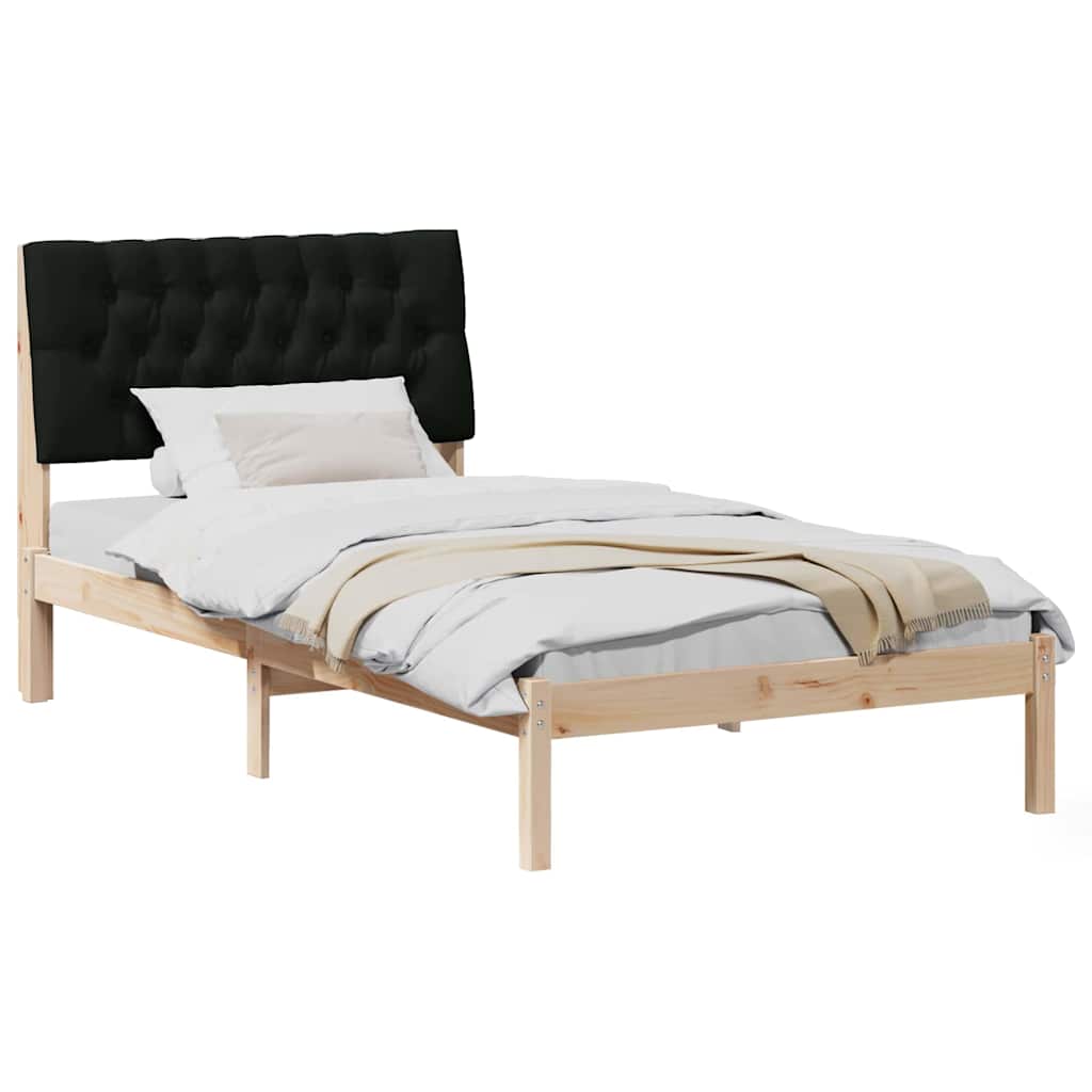 Sengestel med Polstret Hovedgavl Brun 100 x 200 cm