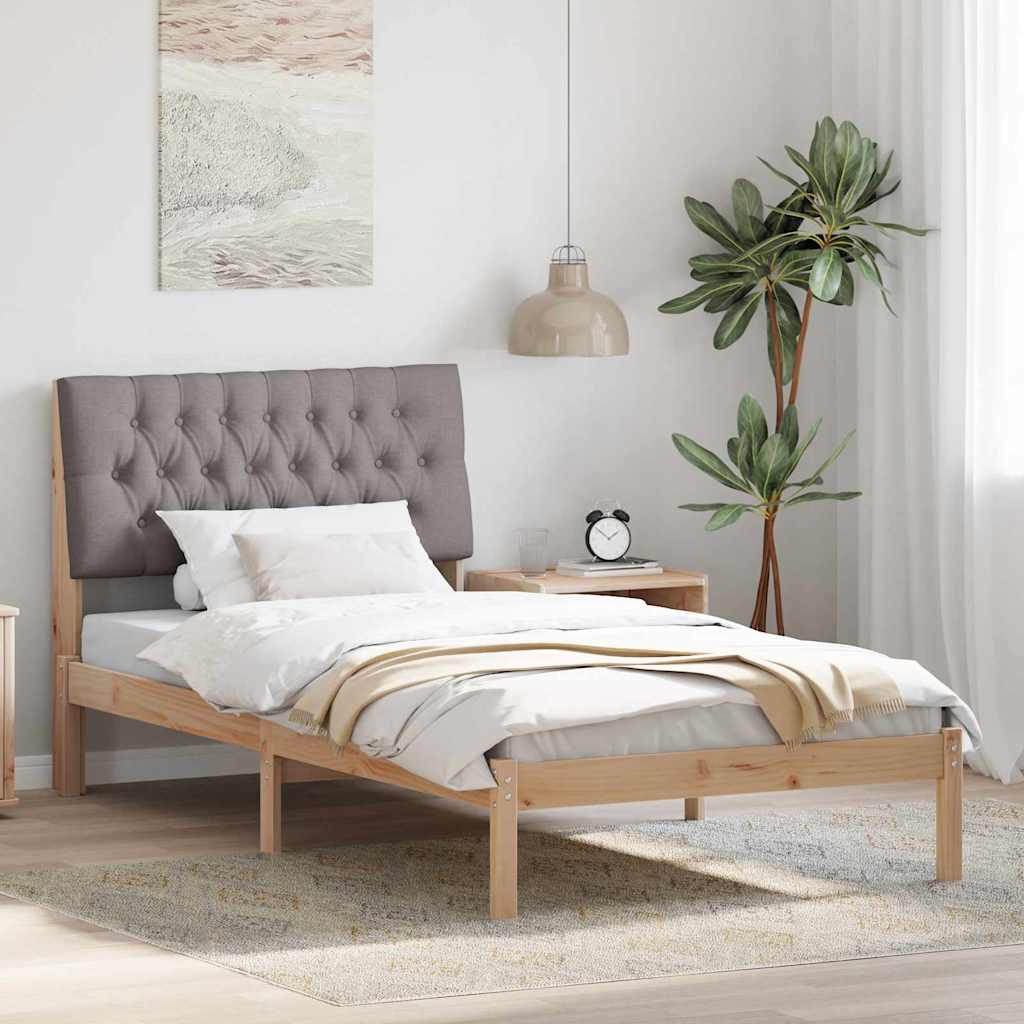 Sengestel med Polstret Hovedgavl Brun 100 x 200 cm