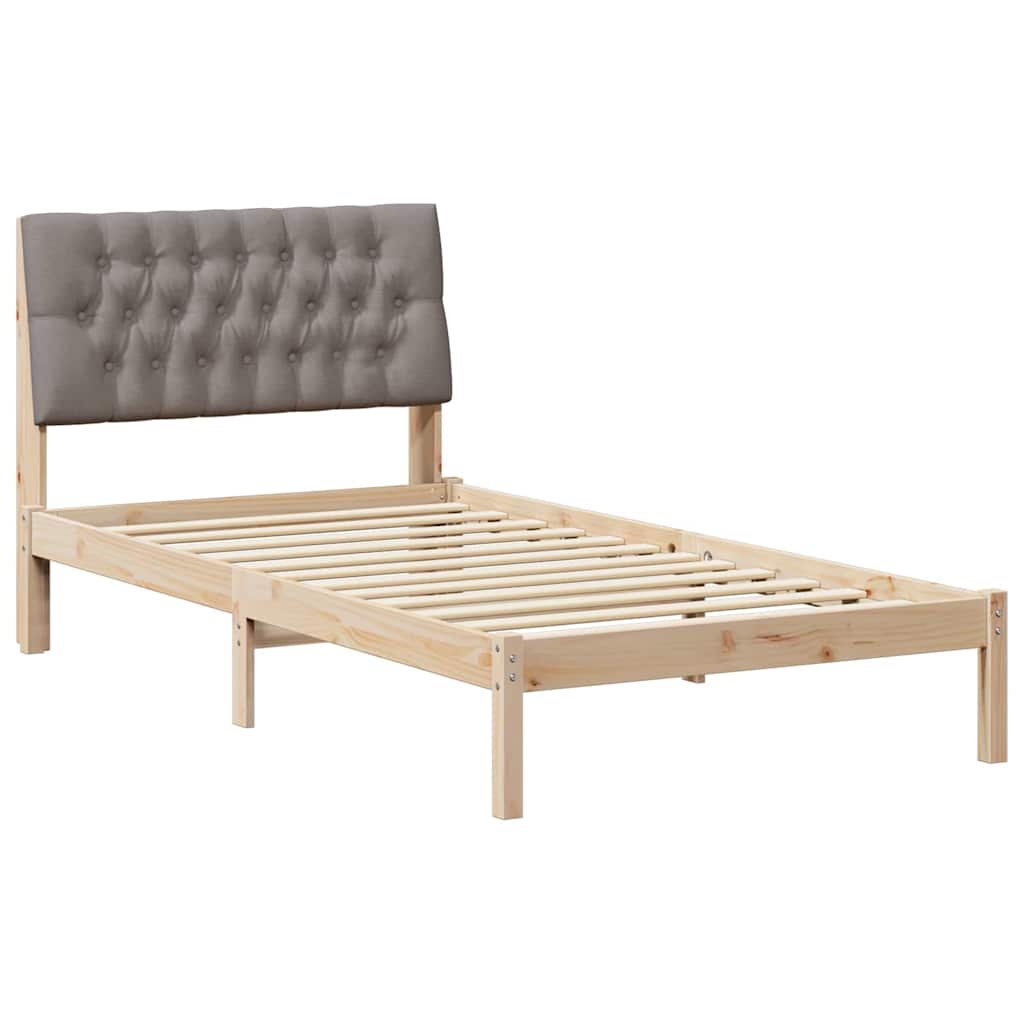 Sengestel med Polstret Hovedgavl Brun 100 x 200 cm