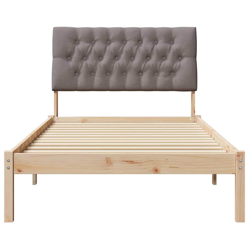 Sengestel med Polstret Hovedgavl Brun 100 x 200 cm