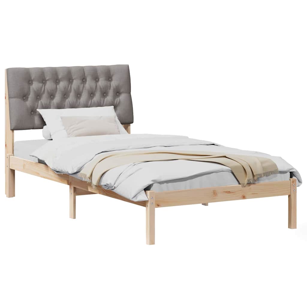 Sengestel med Polstret Hovedgavl Brun 100 x 200 cm