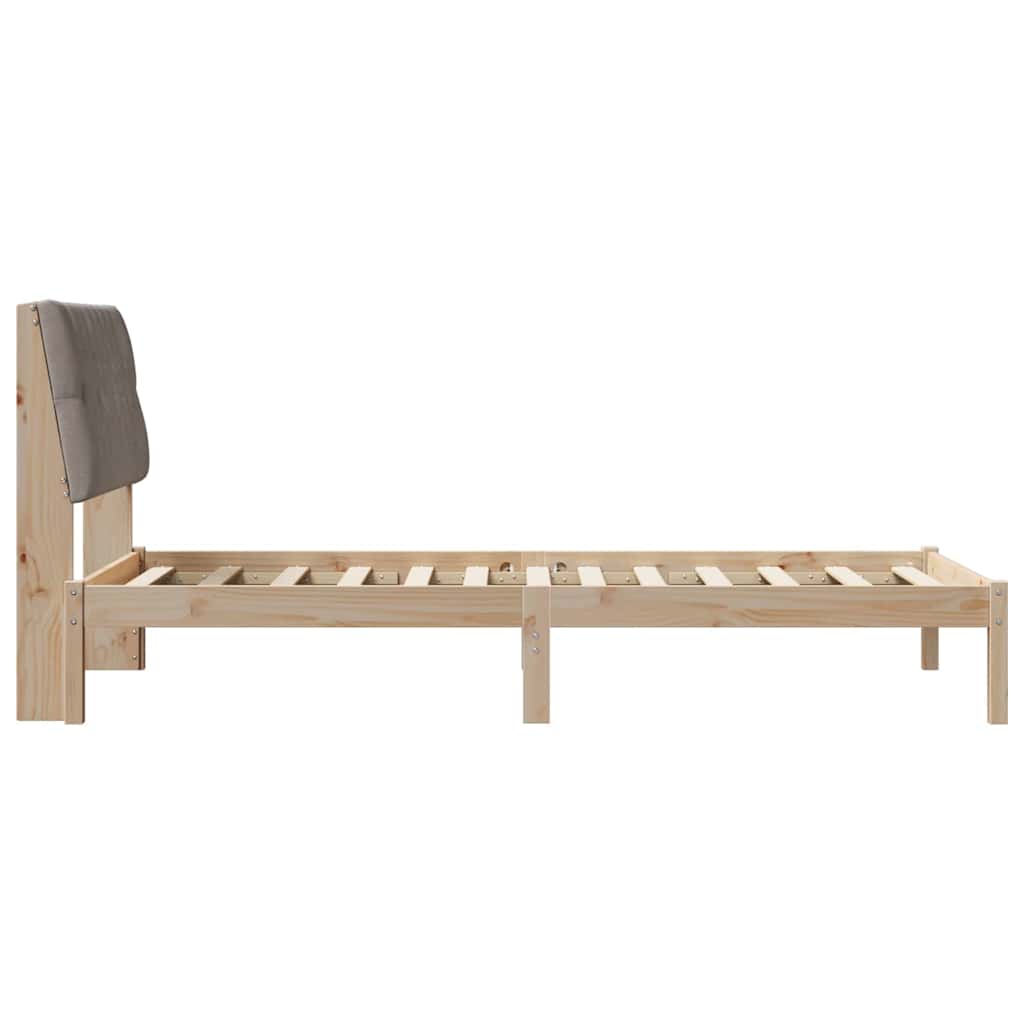 Sengestel med Polstret Hovedgavl Brun 100 x 200 cm