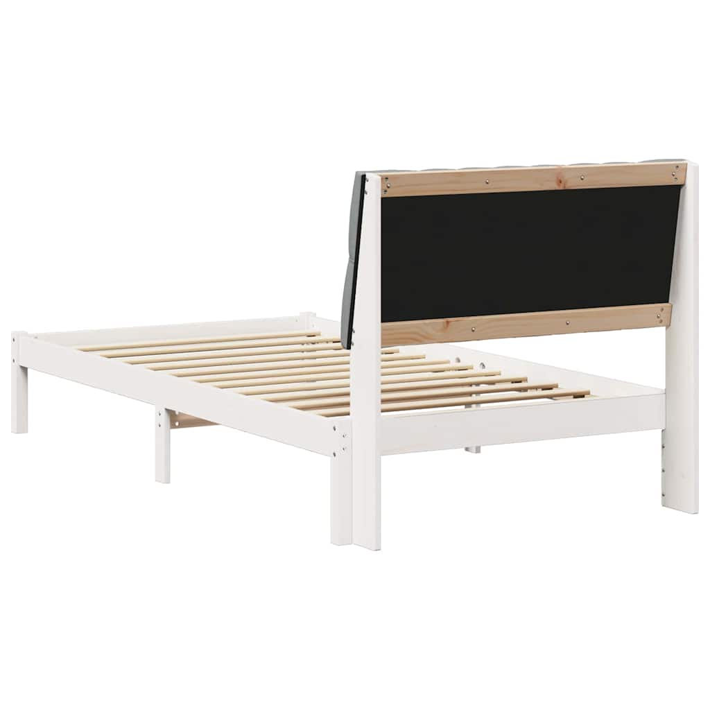 Sengestel med Polstret Hovedgavl Hvid 100 x 200 cm