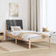 Sengestel med Polstret Hovedgavl Brun 75 x 190 cm