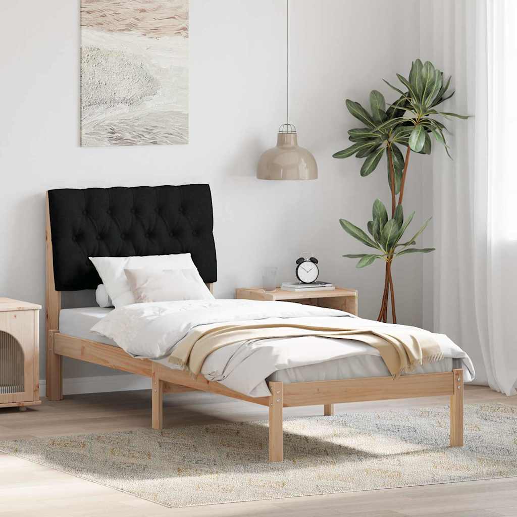 Sengestel med Polstret Hovedgavl Brun 75 x 190 cm