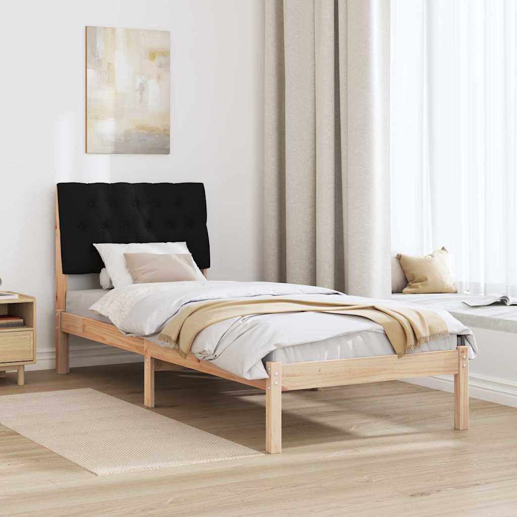 Sengestel med Polstret Hovedgavl Brun 75 x 190 cm