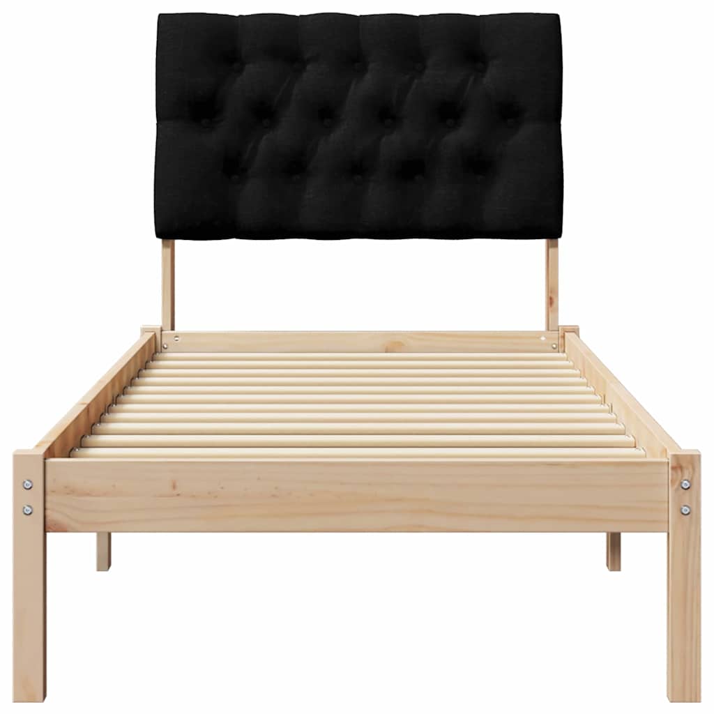Sengestel med Polstret Hovedgavl Brun 75 x 190 cm
