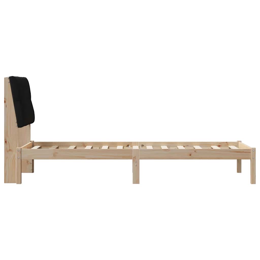 Sengestel med Polstret Hovedgavl Brun 75 x 190 cm