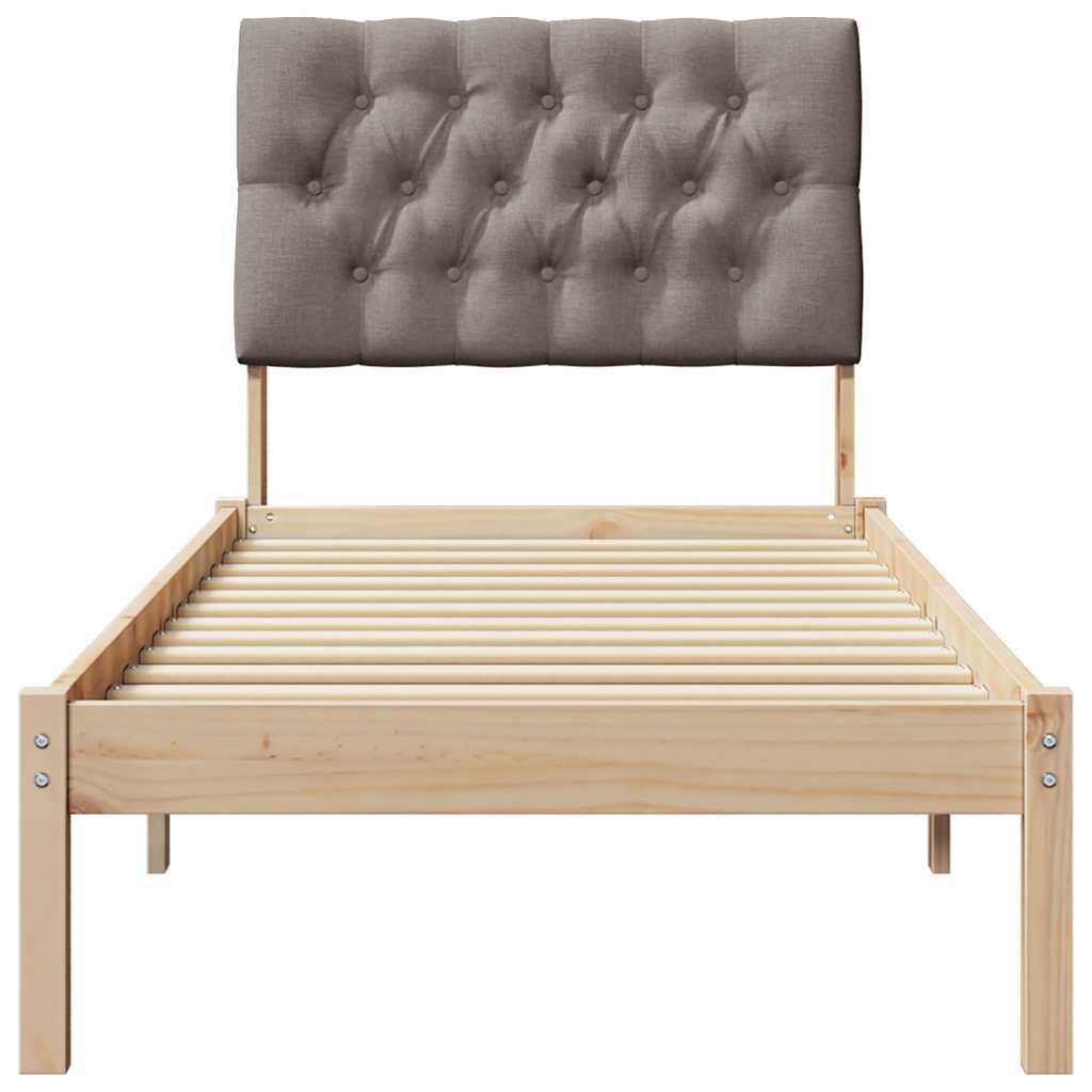 Sengestel med Polstret Hovedgavl Brun 75 x 190 cm