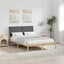 Sengestel med hovedgærde Brun 135 x 190 cm Massiv fyrretræ