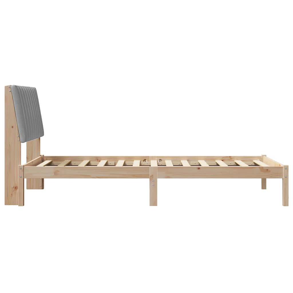Sengestel med hovedgærde Brun 100 x 200 cm Massiv fyrretræ