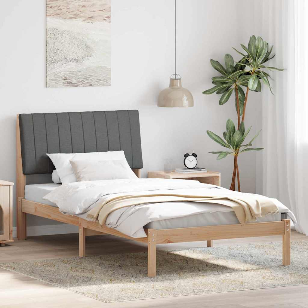 Sengestel med hovedgærde Brun 100 x 200 cm Massiv fyrretræ