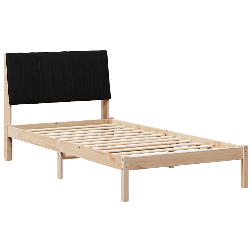 Sengestel med hovedgærde Brun 100 x 200 cm Massiv fyrretræ