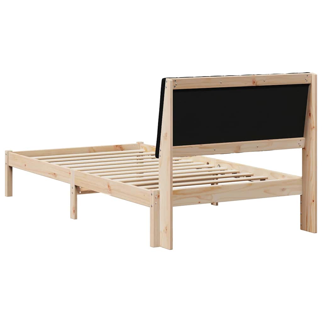 Sengestel med hovedgærde Brun 100 x 200 cm Massiv fyrretræ