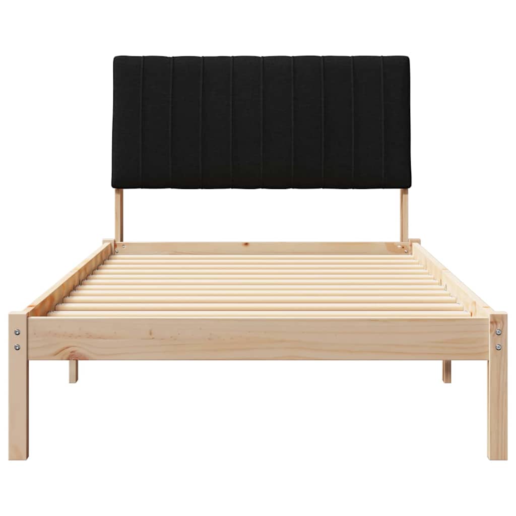 Sengestel med hovedgærde Brun 100 x 200 cm Massiv fyrretræ
