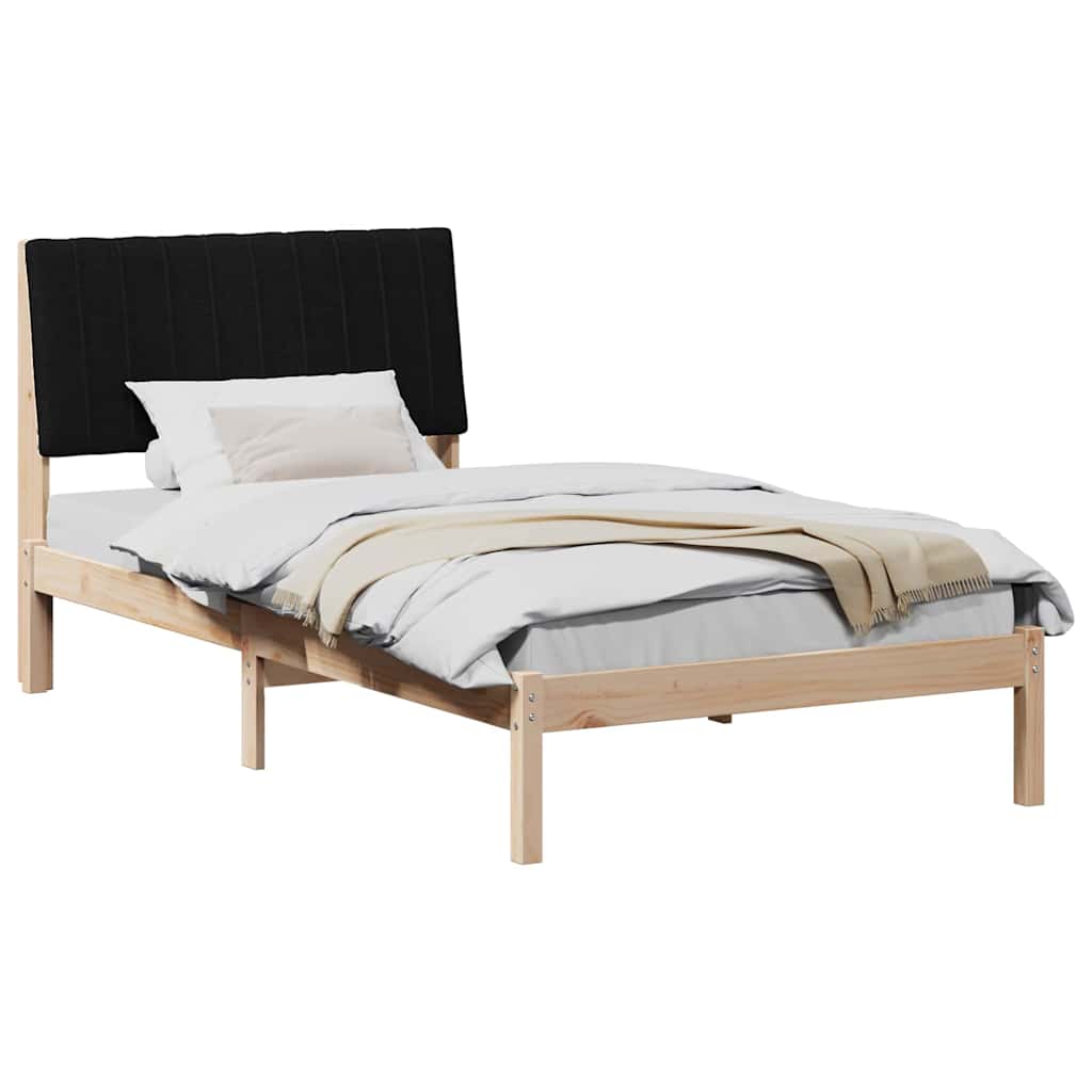 Sengestel med hovedgærde Brun 100 x 200 cm Massiv fyrretræ