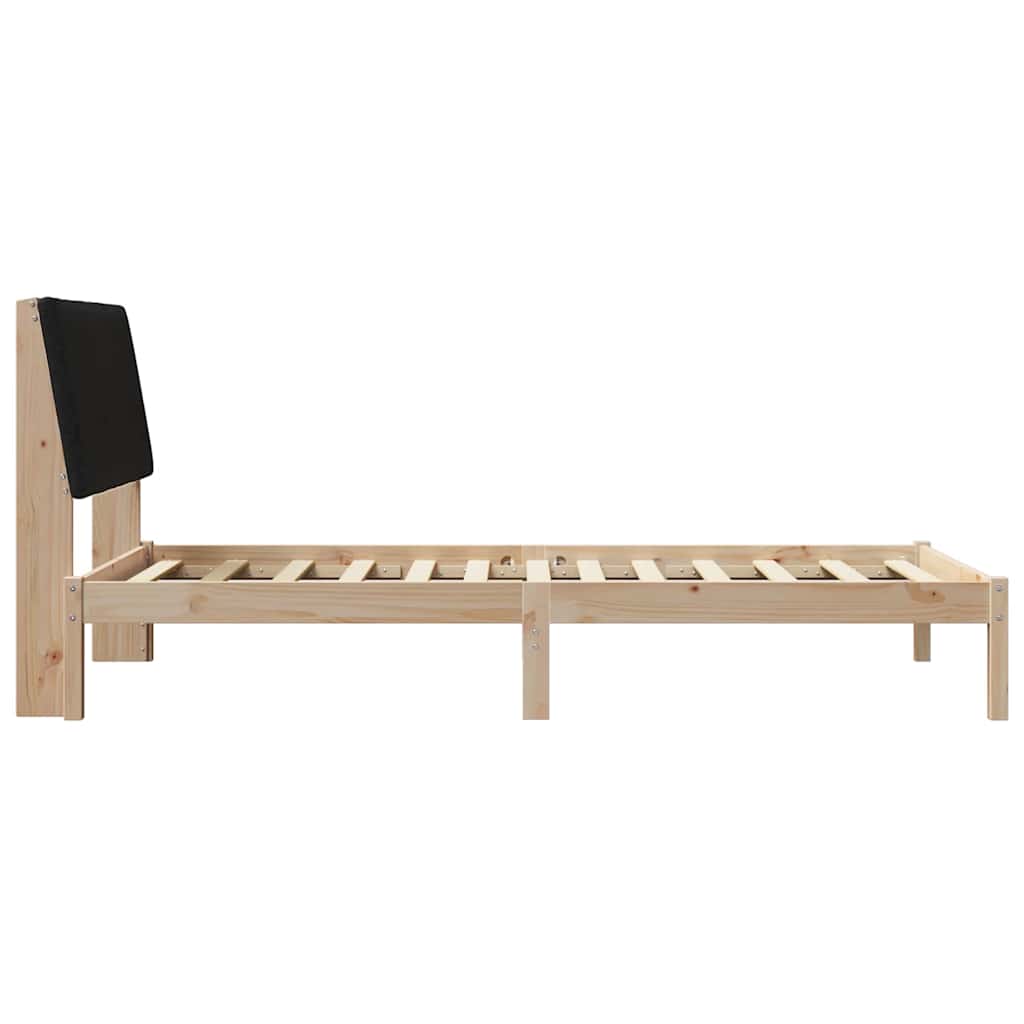 Sengestel med hovedgærde Brun 100 x 200 cm Massiv fyrretræ