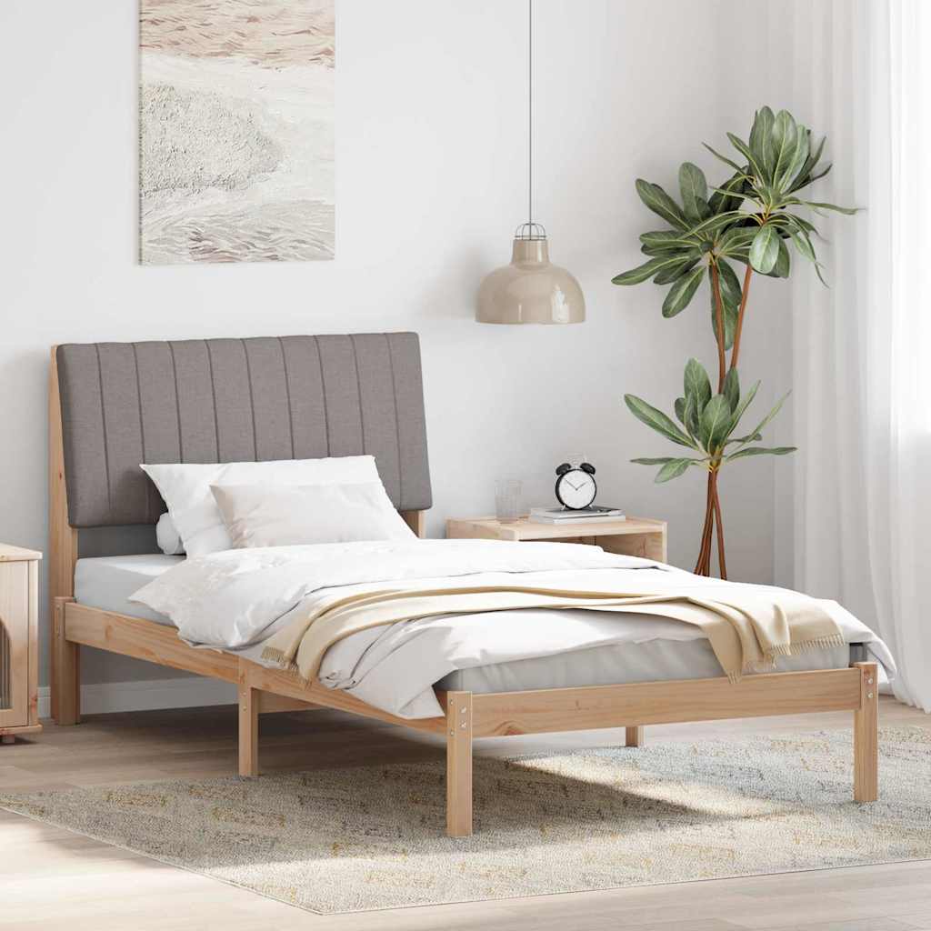 Sengestel med hovedgærde Brun 100 x 200 cm Massiv fyrretræ
