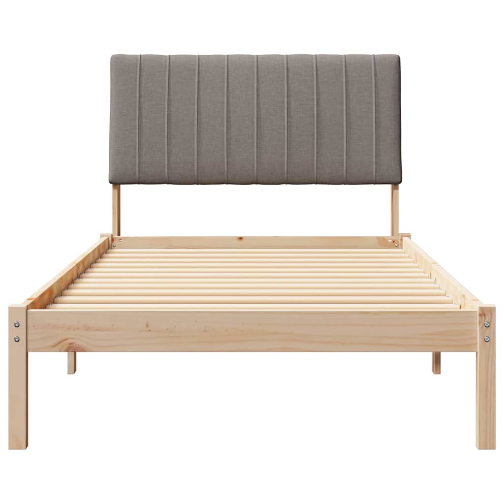 Sengestel med hovedgærde Brun 100 x 200 cm Massiv fyrretræ
