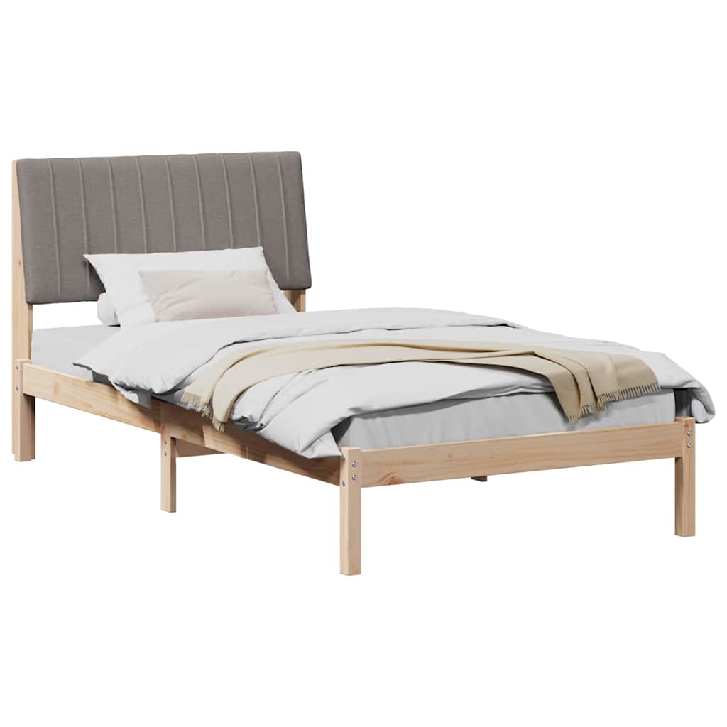 Sengestel med hovedgærde Brun 100 x 200 cm Massiv fyrretræ