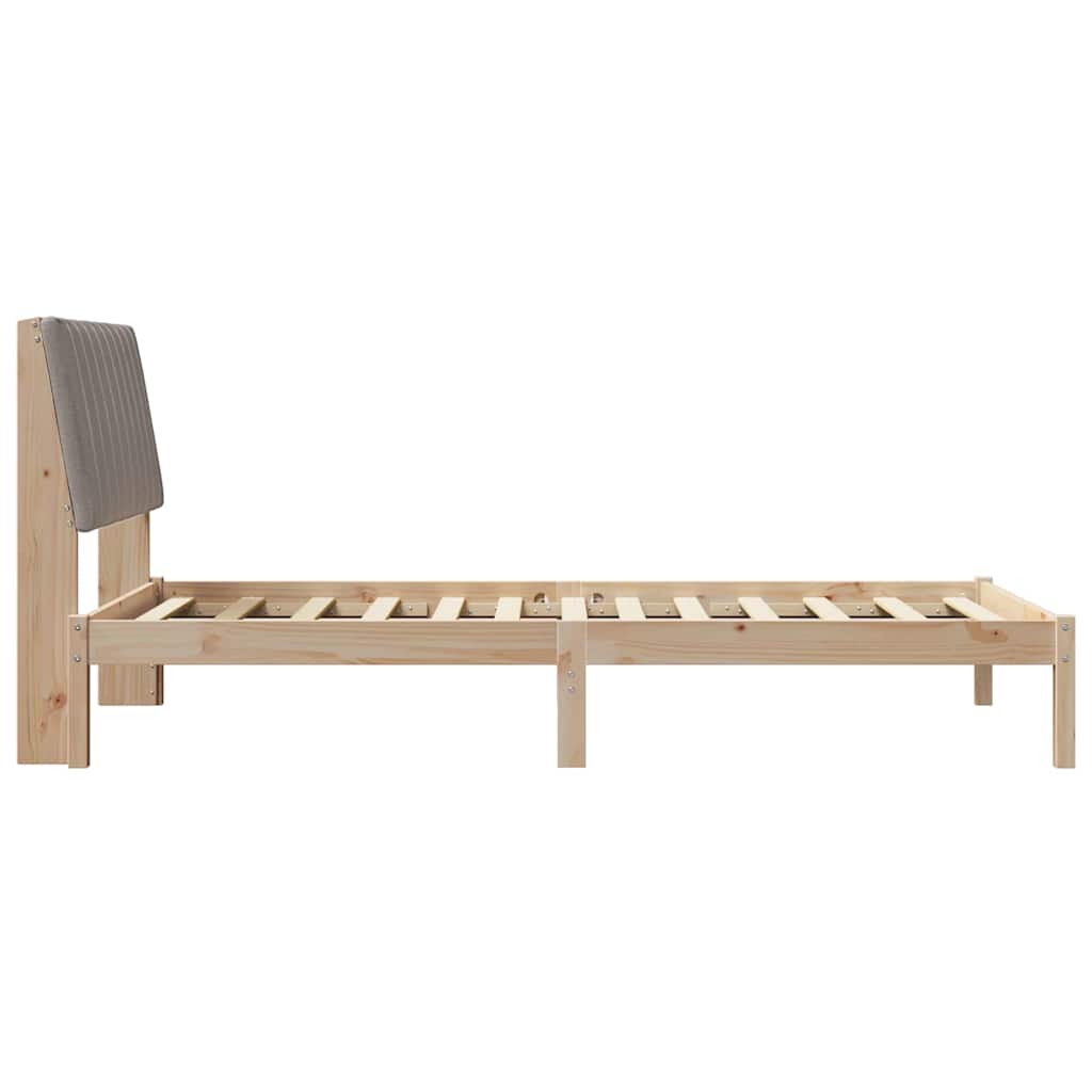Sengestel med hovedgærde Brun 100 x 200 cm Massiv fyrretræ
