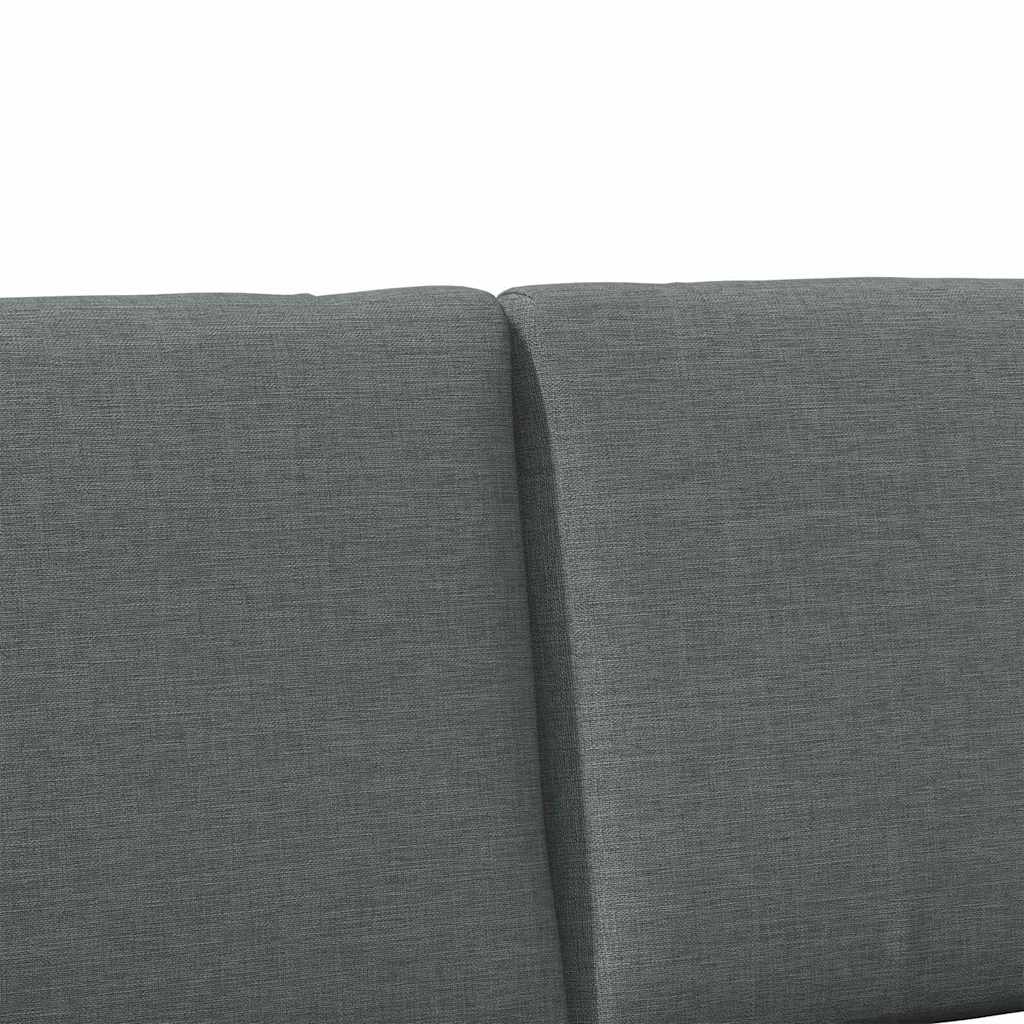 Polstret sengegavl Mørkegrå 160 cm Massiv fyrretræ