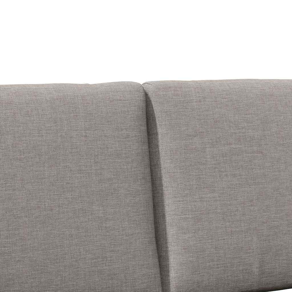 Polstret sengegavl Gråbrun 160 cm Massiv fyrretræ