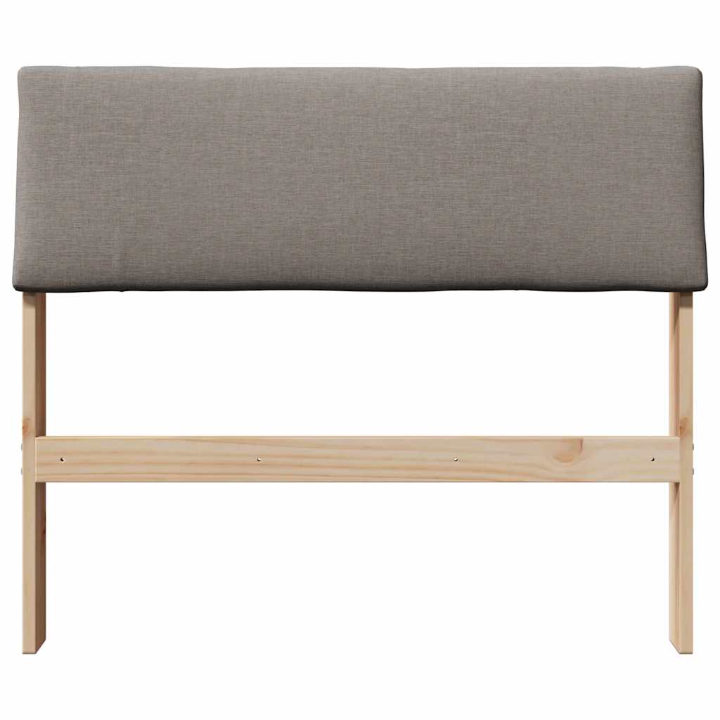 Polstret sengegavl Gråbrun 100 cm Massiv fyrretræ