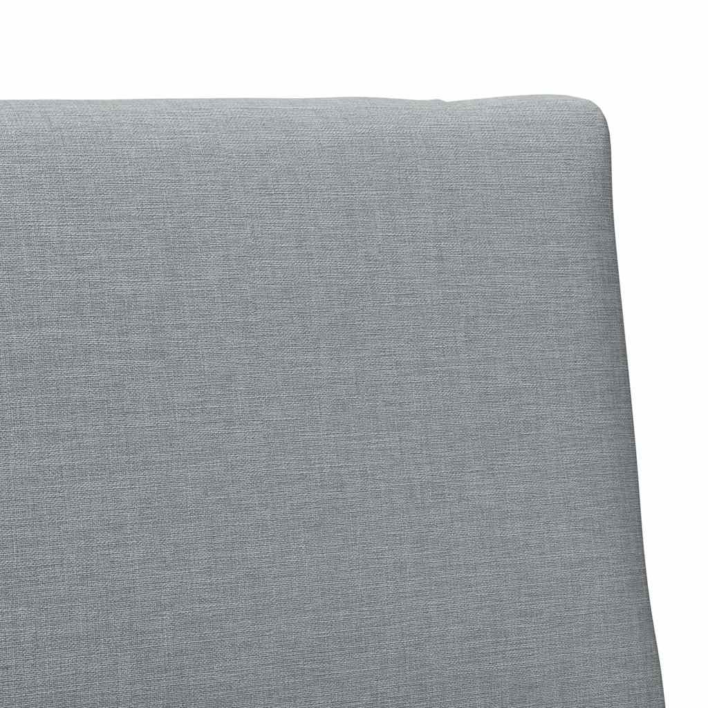 Polstret sengegavl Lysegrå 80 cm Massiv fyrretræ