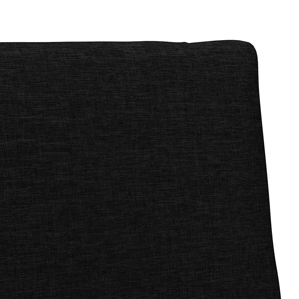 Polstret sengegavl Sort 75 cm Massiv fyrretræ