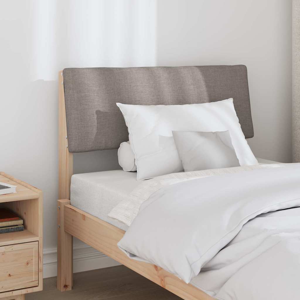 Polstret sengegavl Gråbrun 75 cm Massiv fyrretræ
