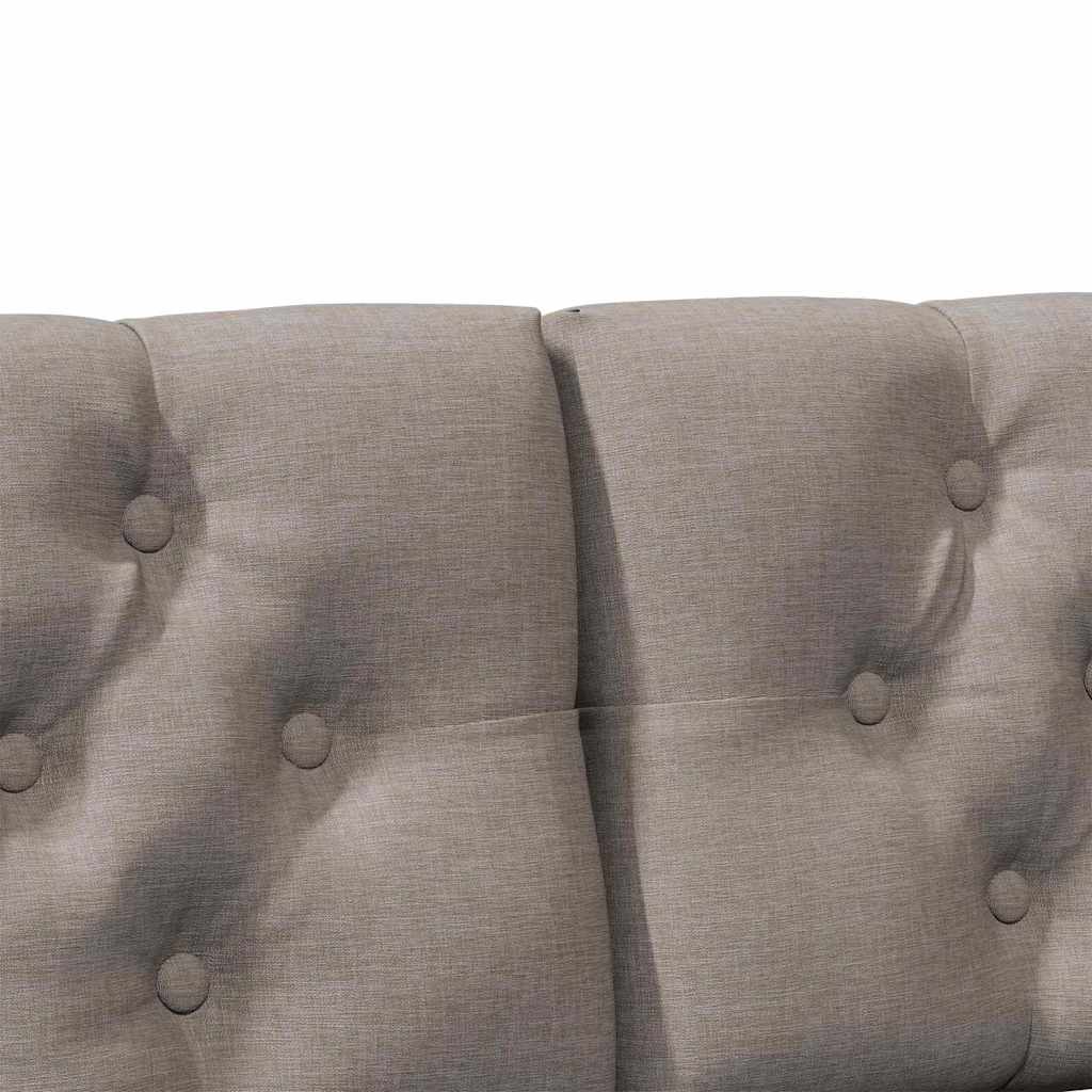 Polstret sengegavl Gråbrun 135 cm Massiv fyrretræ