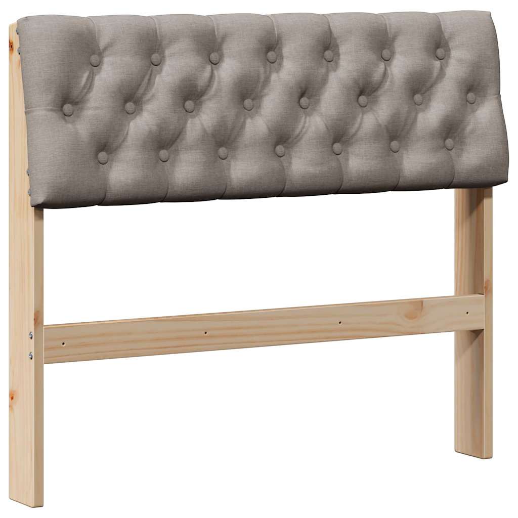 Polstret sengegavl Gråbrun 90 cm Massiv fyrretræ