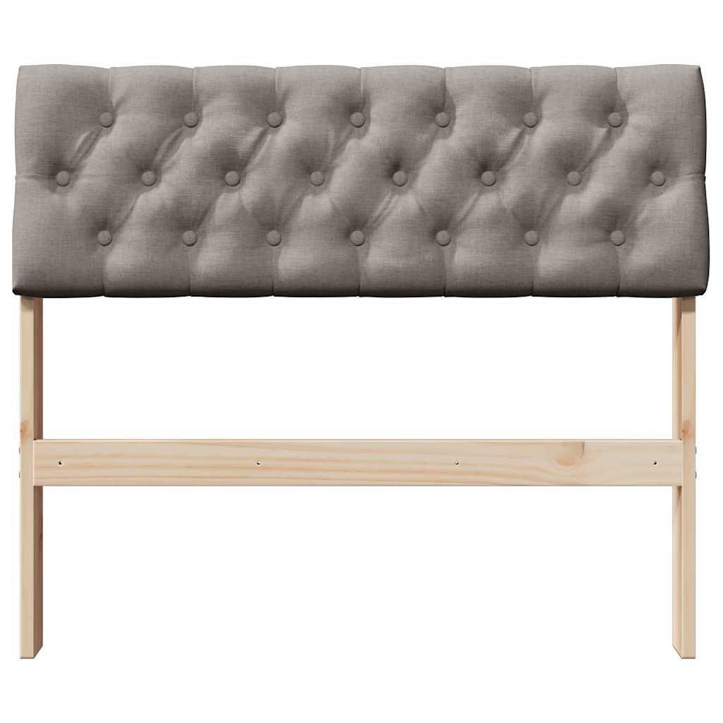 Polstret sengegavl Gråbrun 90 cm Massiv fyrretræ