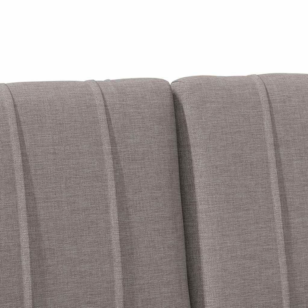 Polstret sengegavl Gråbrun 180 cm Massiv fyrretræ
