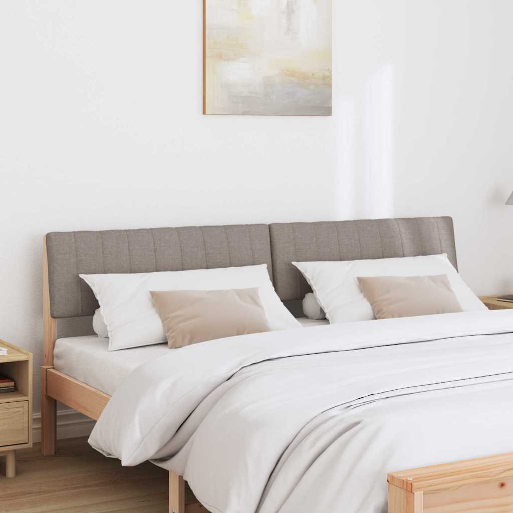 Polstret sengegavl Gråbrun 180 cm Massiv fyrretræ