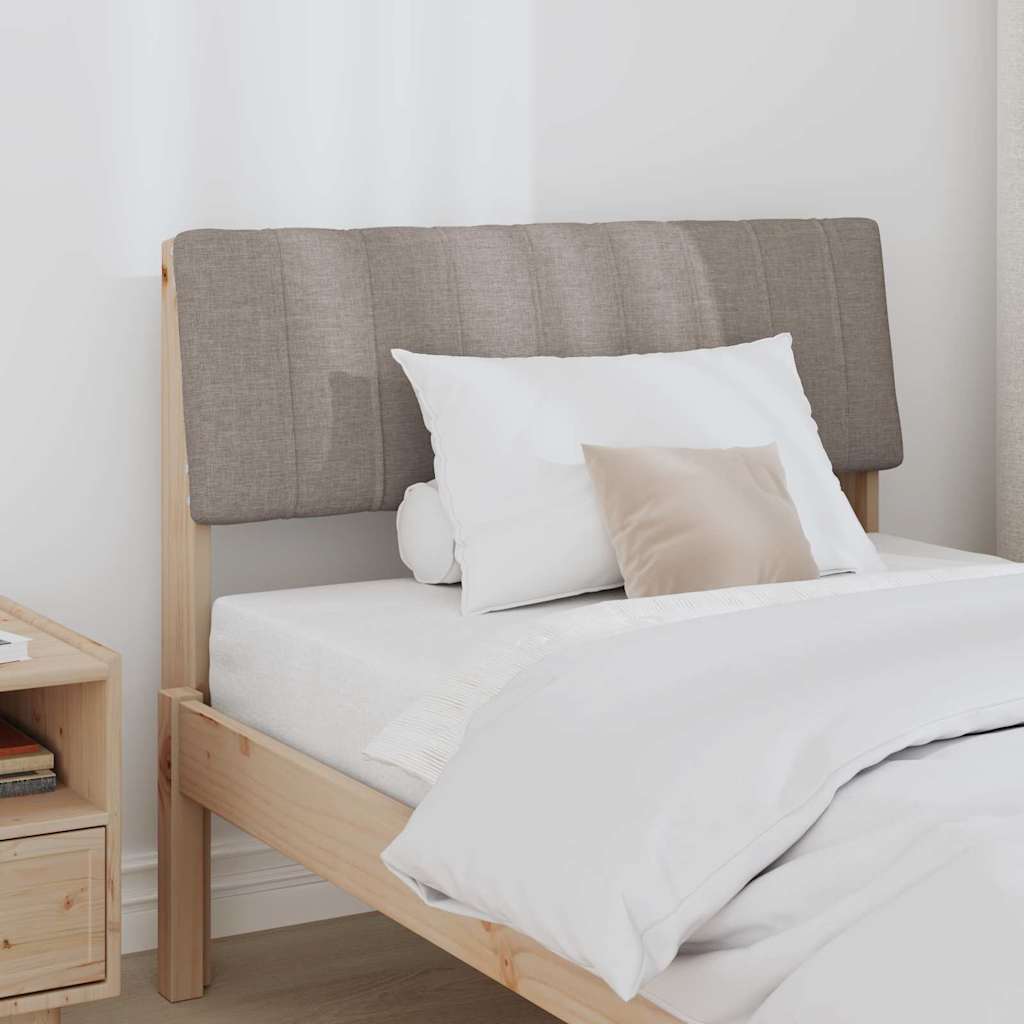 Polstret sengegavl Gråbrun 90 cm Massiv fyrretræ